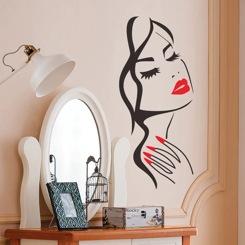 Manicure Woman Hands Beauty Salon Wall Art Stickers Mural Decal Shop Decor EC33